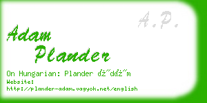 adam plander business card